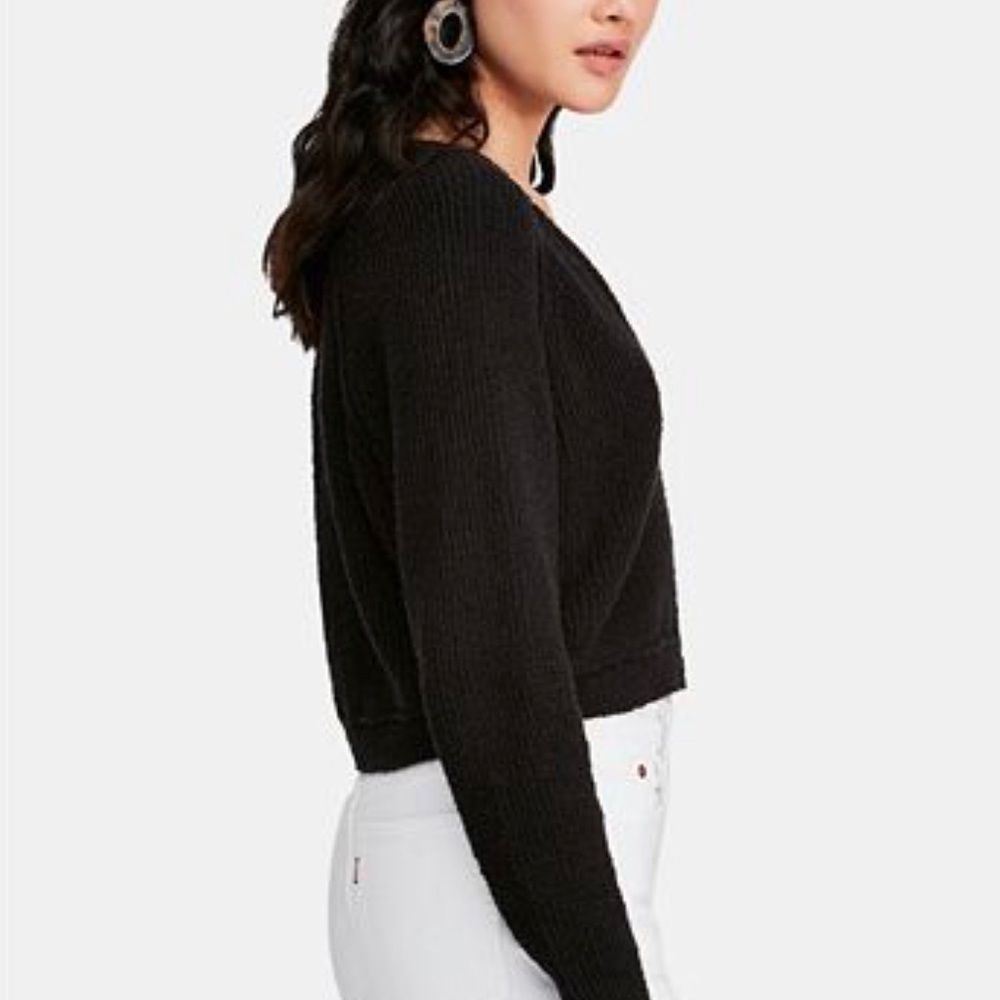 FREE PEOPLE High Low V  Sweater, Neutral - Picture 5 of 7